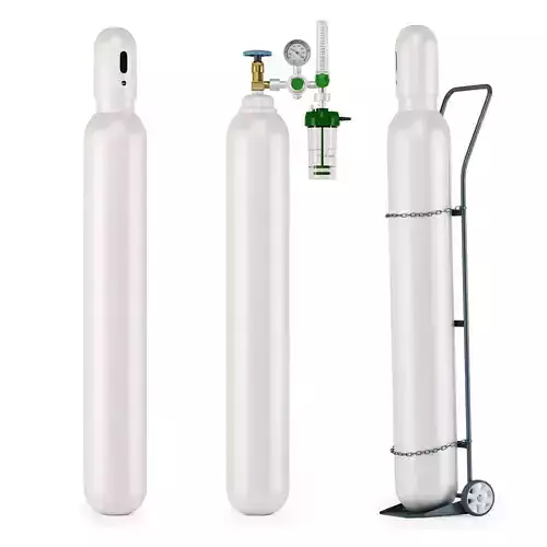 Oxygen capsule  trolley  Hospital Equipment 14 3D model