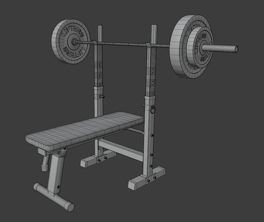 Bench Press 3D model_11