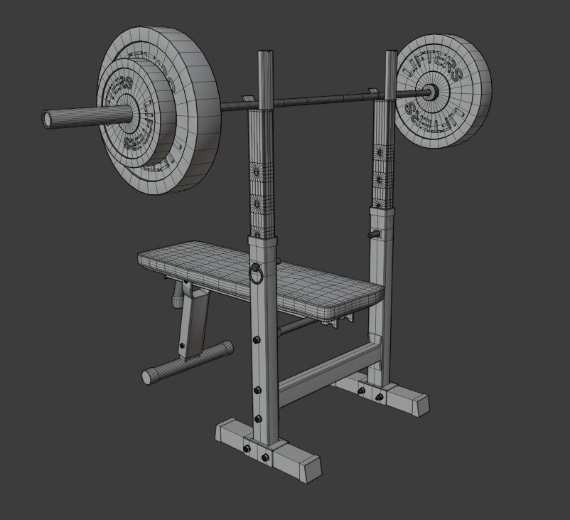 Bench Press 3D model_12