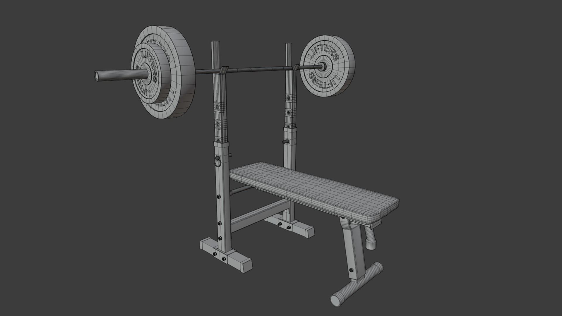 Bench Press 3D model_10