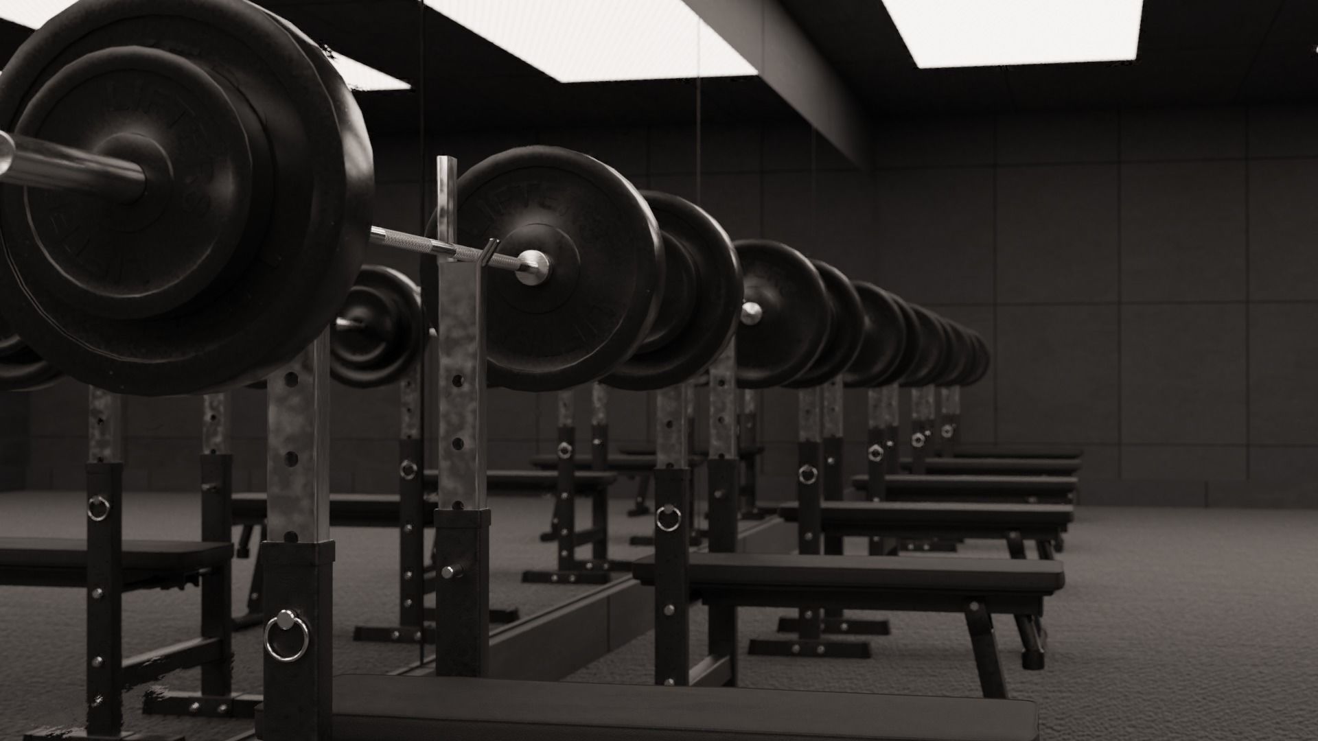 Bench Press 3D model_9