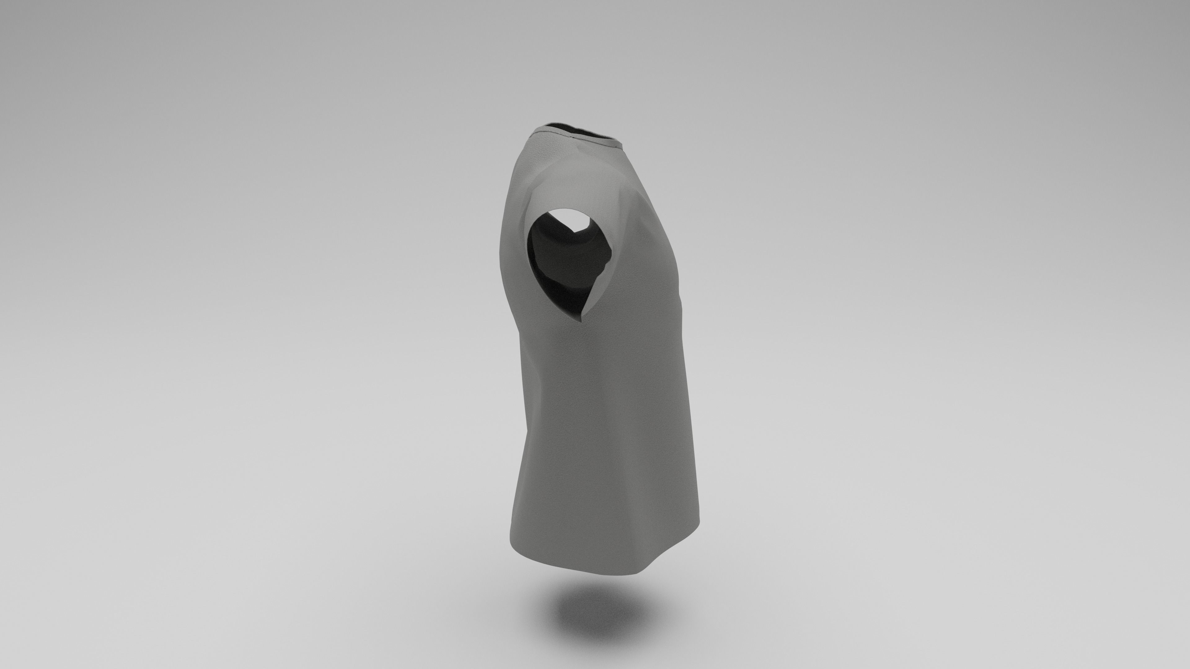 Mens T Shirt T Pose Textured 3D model_2