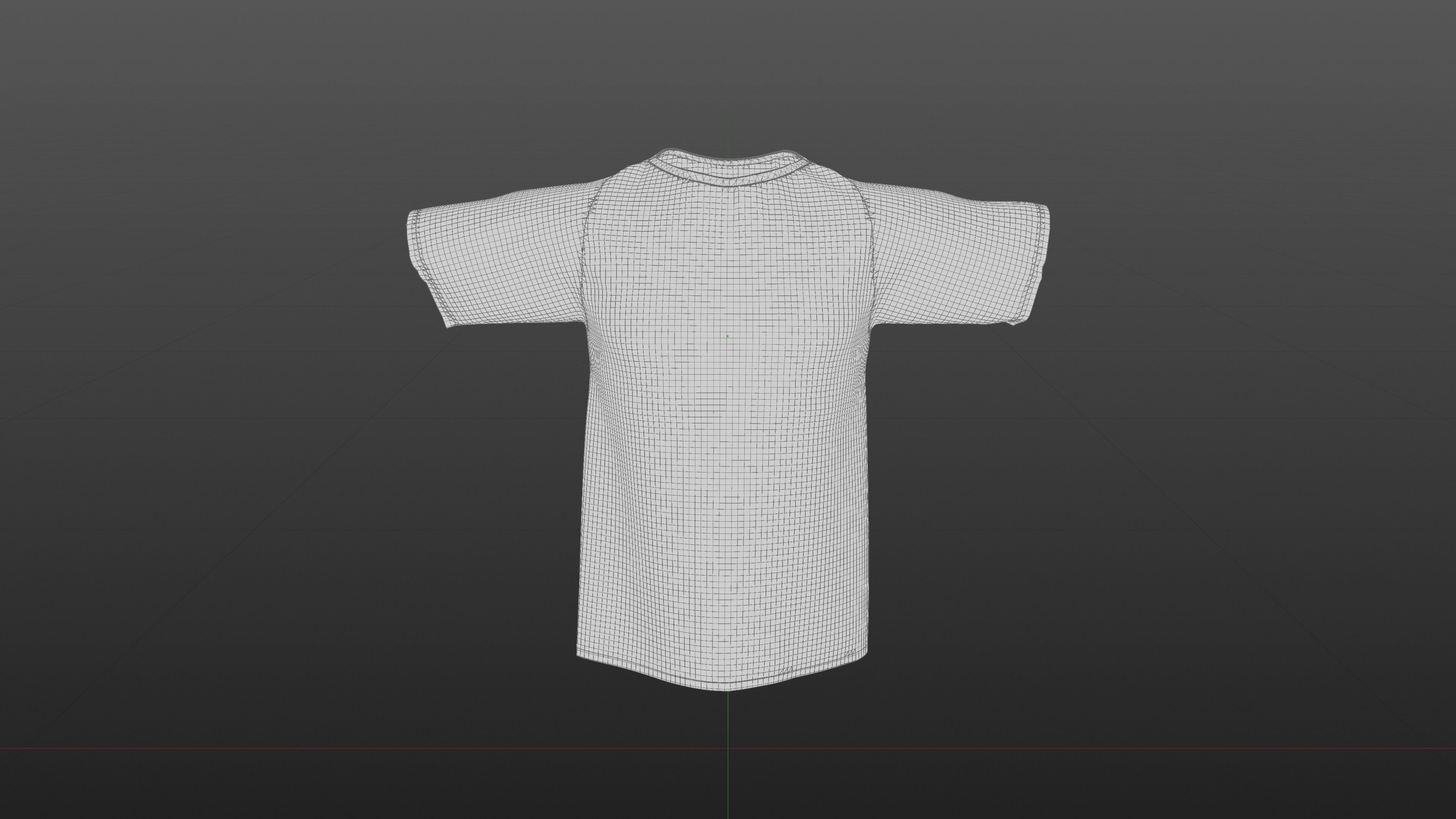 Mens T Shirt T Pose Textured 3D model_4