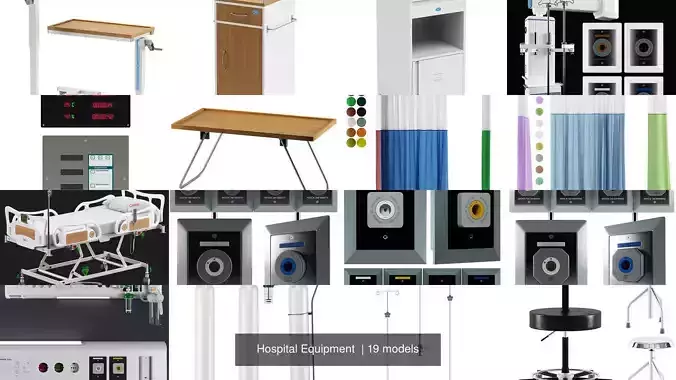 Hospital Equipment  3D Model Collection