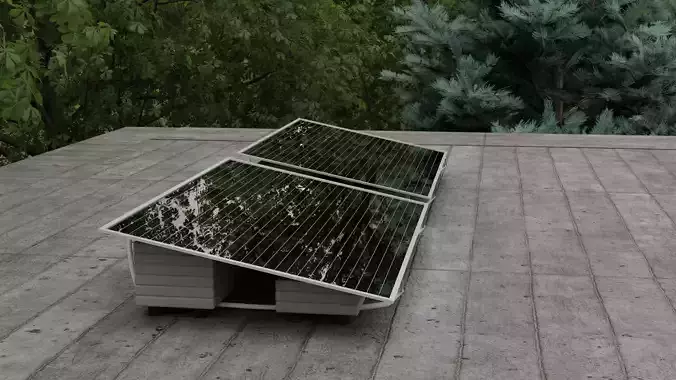 3D model solar panels