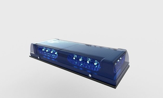 The Whelen Police mini LightBar LED Responder Low-poly 3D model 4