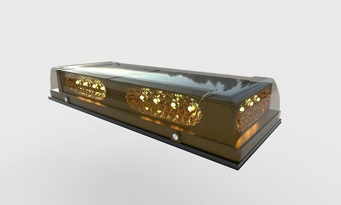 The Whelen Police mini LightBar LED Responder Low-poly 3D model 6