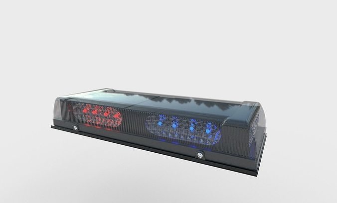 The Whelen Police mini LightBar LED Responder Low-poly 3D model 2