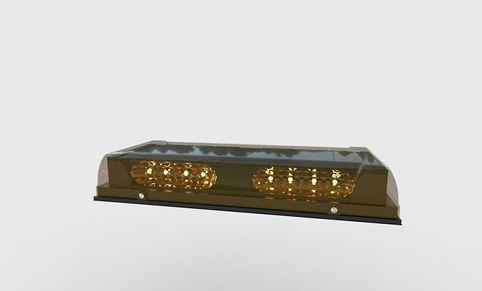 The Whelen Police mini LightBar LED Responder Low-poly 3D model 5