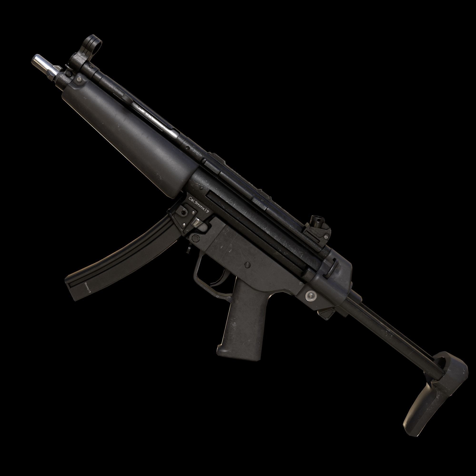 HK MP5 - PBR GameReady Low-poly 3D model_1