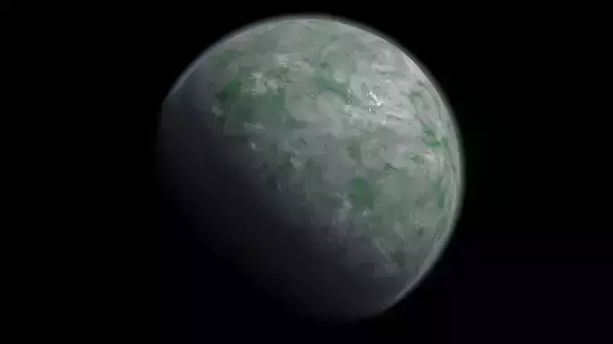 Pale Crystal Planet 3D model