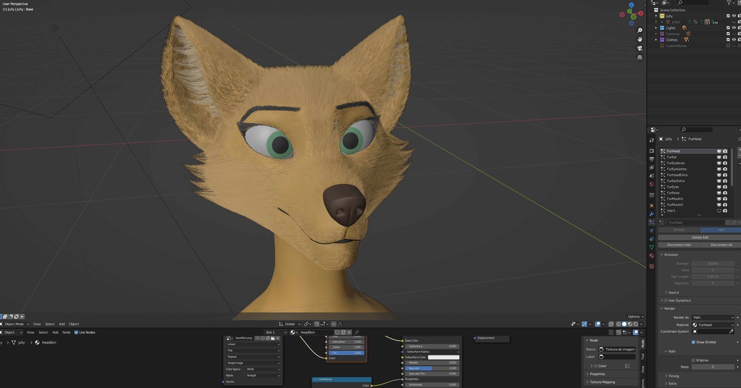 Jully Anthro Fox 3D model_85