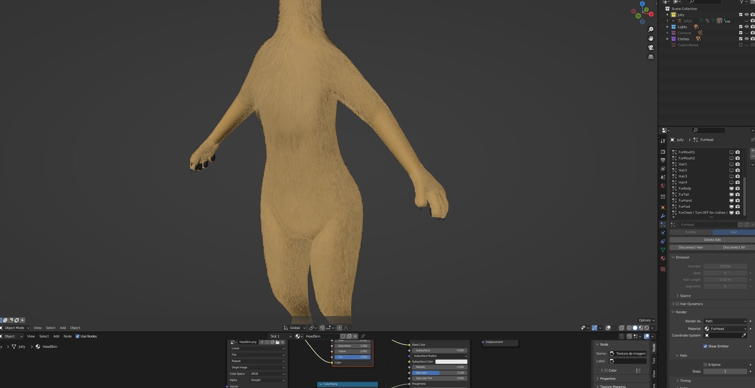 Jully Anthro Fox 3D model_86