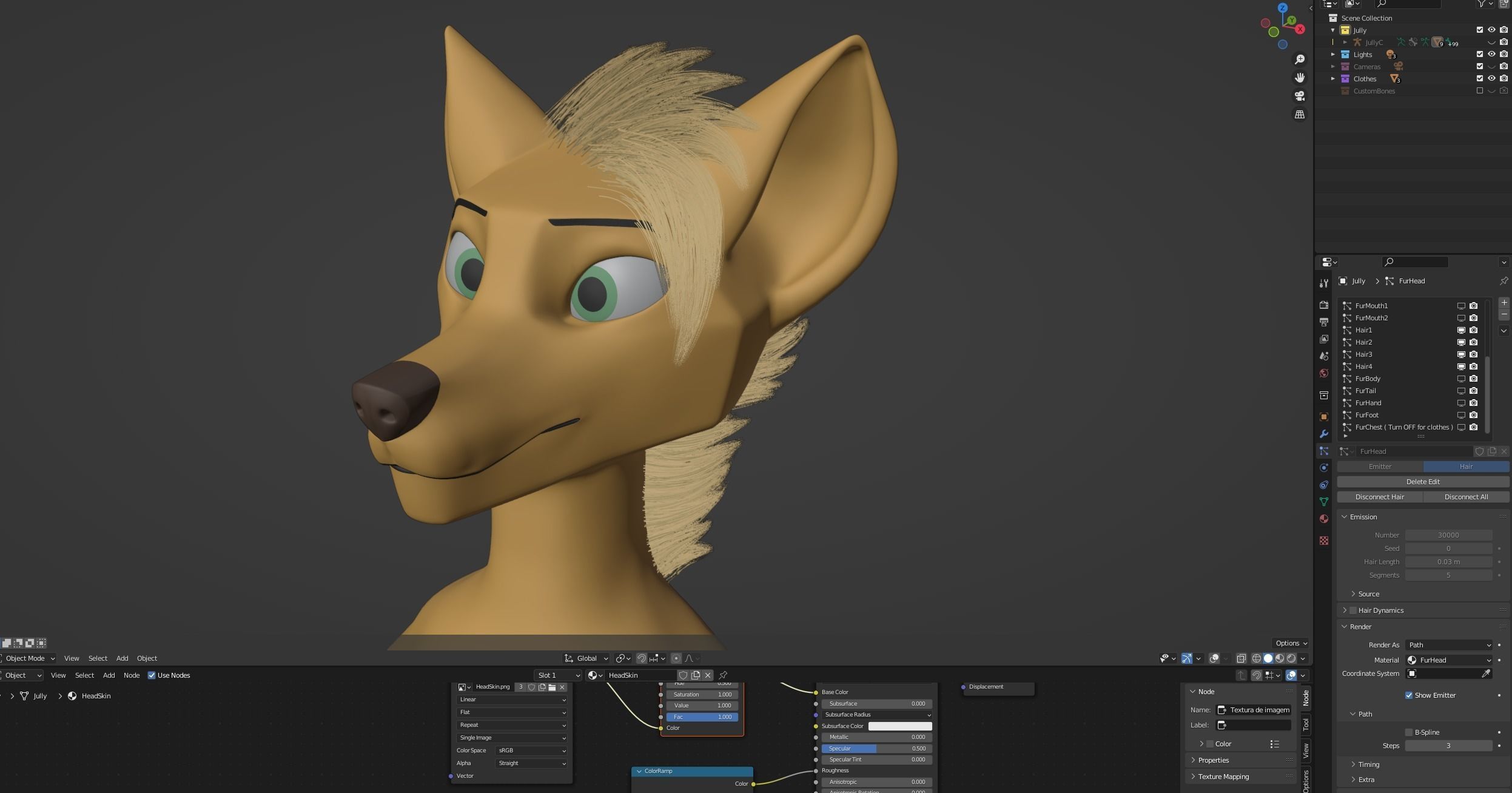 Jully Anthro Fox 3D model_91