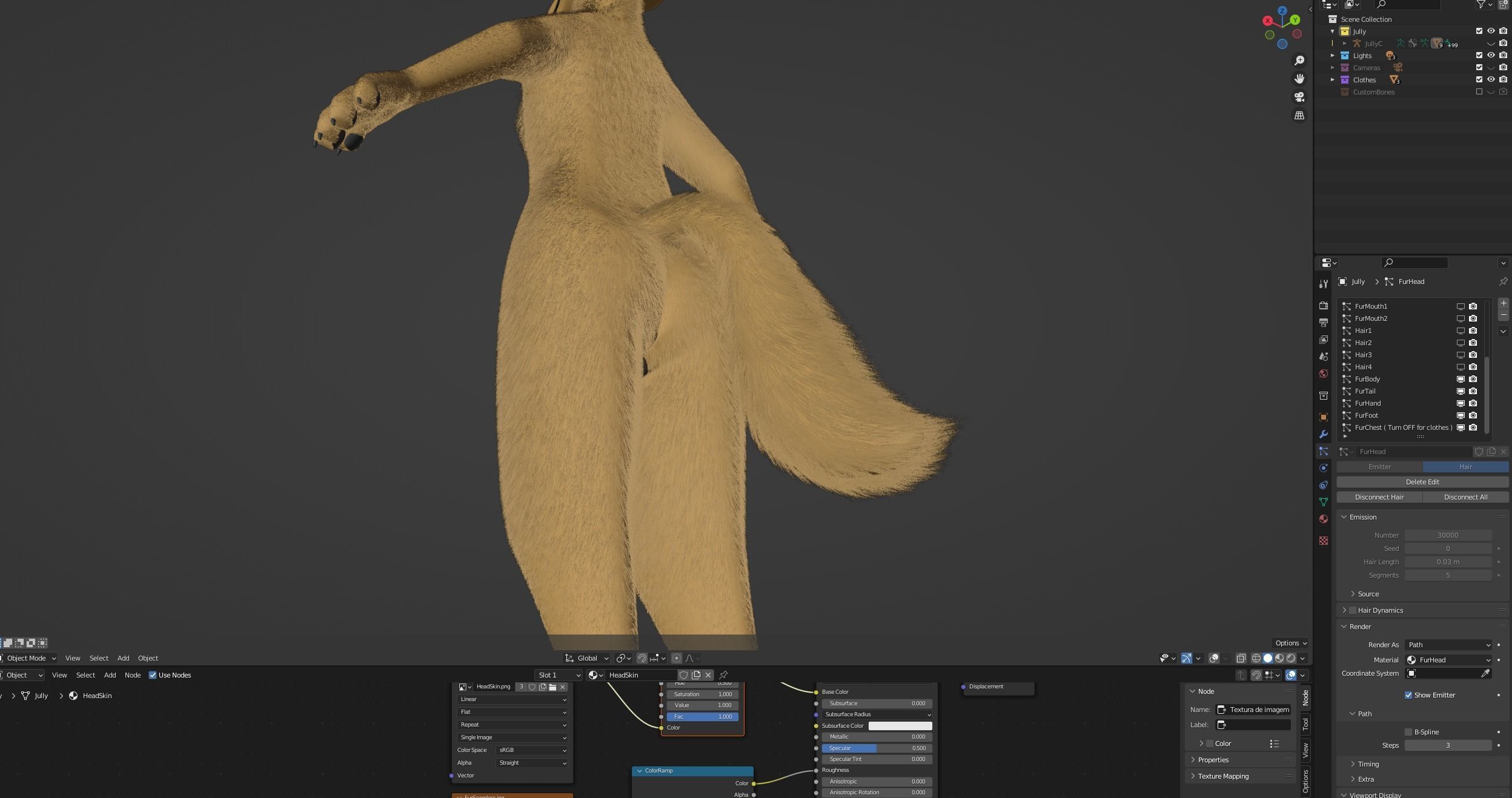 Jully Anthro Fox 3D model_87