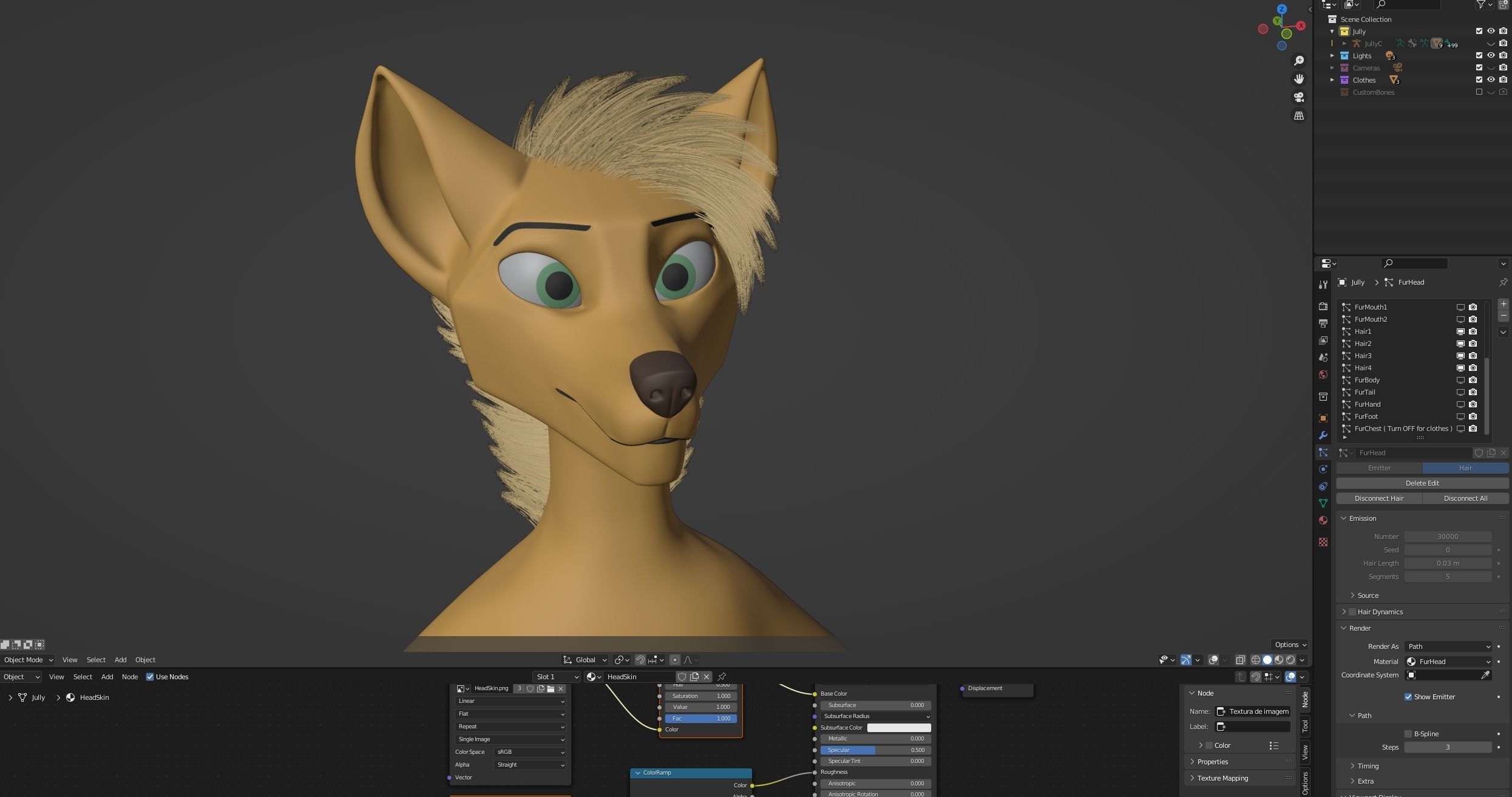 Jully Anthro Fox 3D model_90