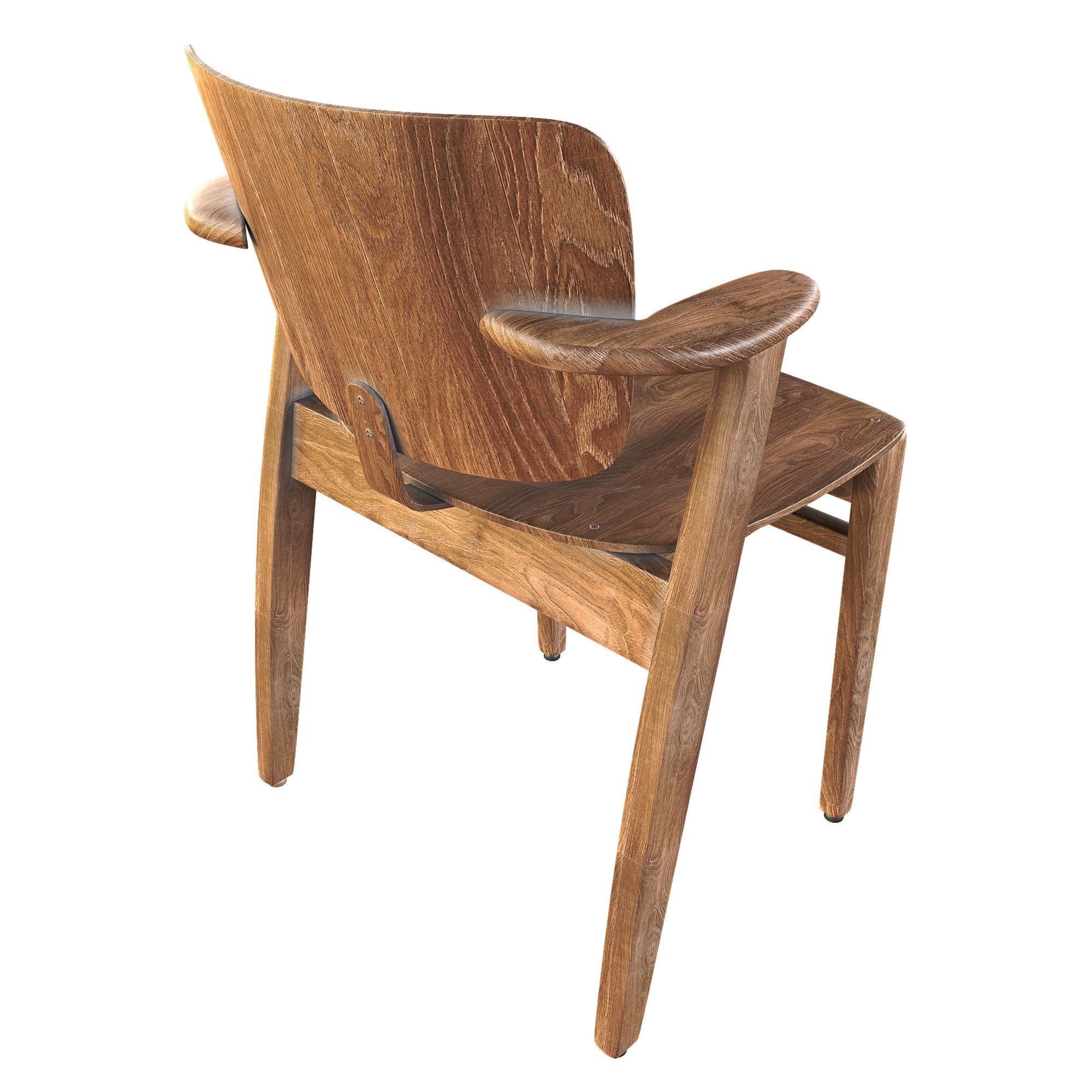 Chair danish dining Low-poly 3D model_1