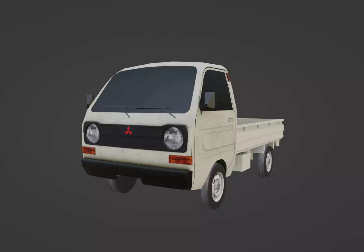 Mitsubishi Minicab Pick Up Low-poly 3D model