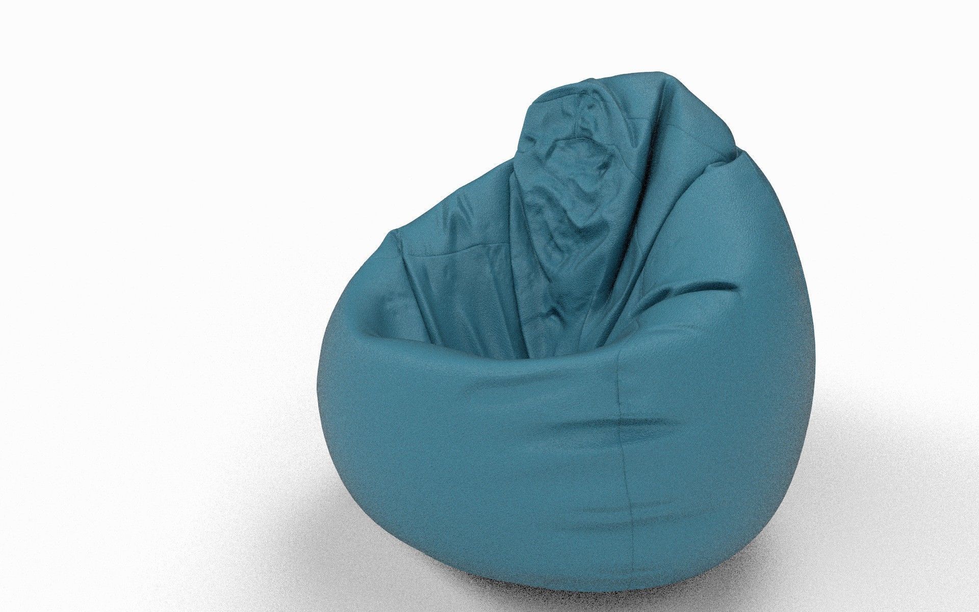 Bean Bag Low-poly 3D model_1