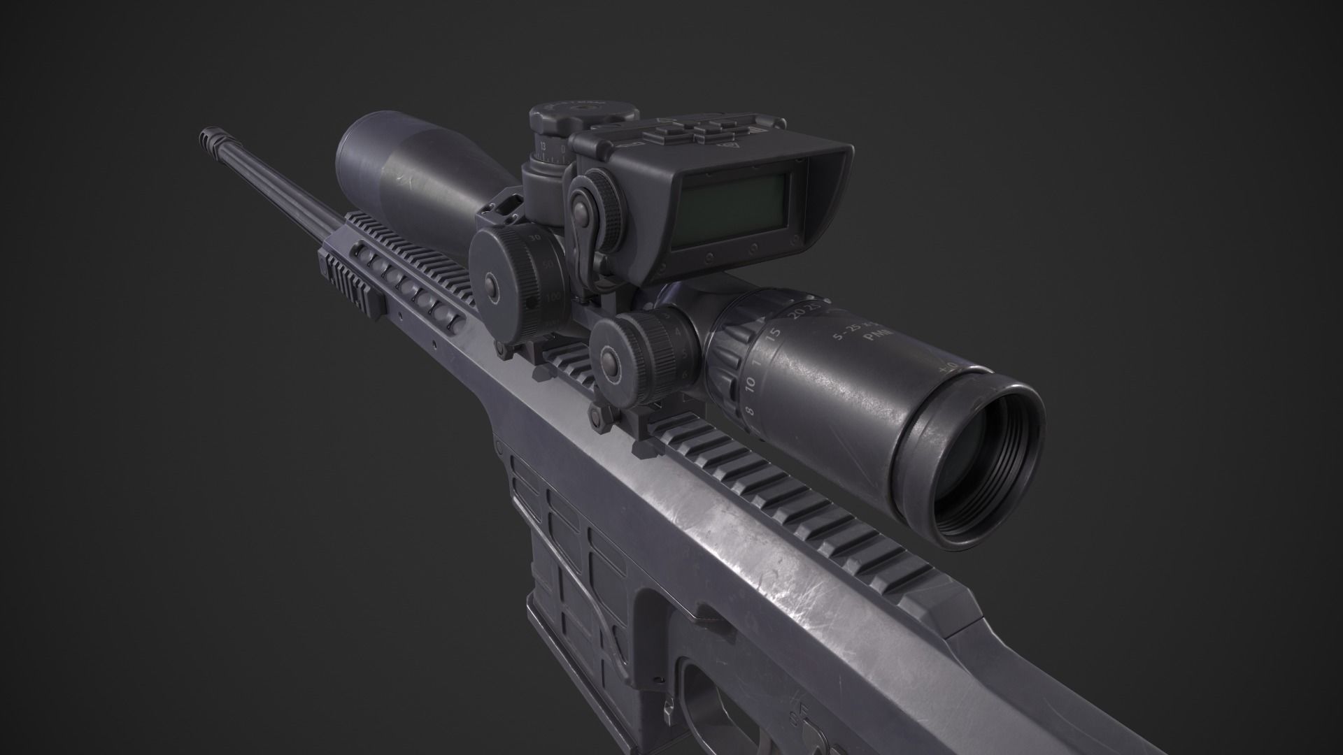 Barrett Model 98b Low-poly 3D model_13