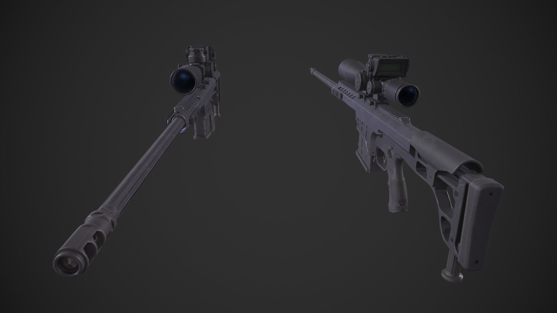 Barrett Model 98b Low-poly 3D model_11