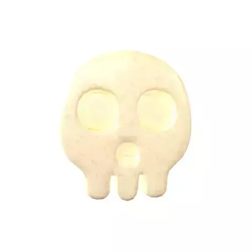Twitter Skull Emoji Chocolate V1 002 Low-poly 3D model