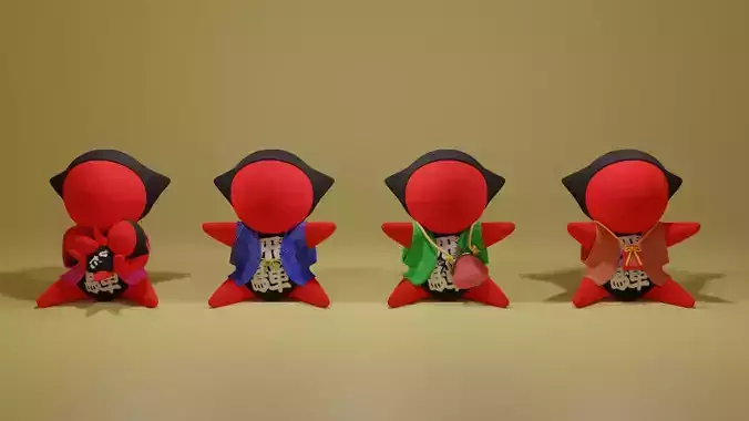 3D Sarubobo - a Lucky Charm in Japan model