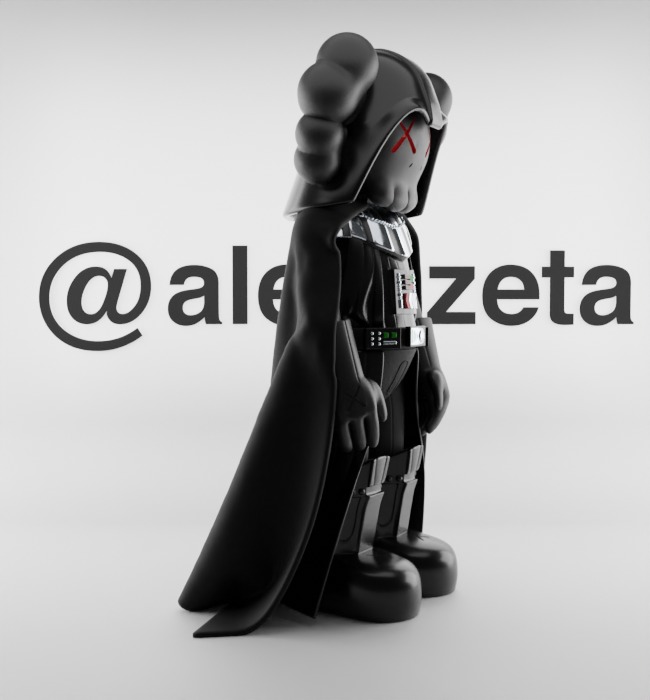 Kaws Darth Vader Textured Low-poly 3D model_31