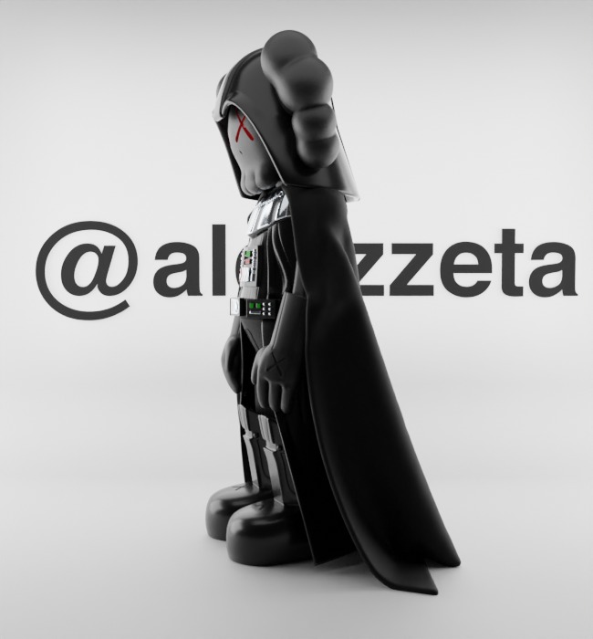 Kaws Darth Vader Textured Low-poly 3D model_8