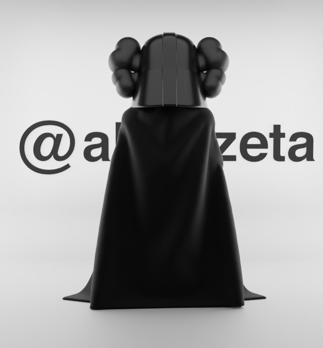 Kaws Darth Vader Textured Low-poly 3D model_19