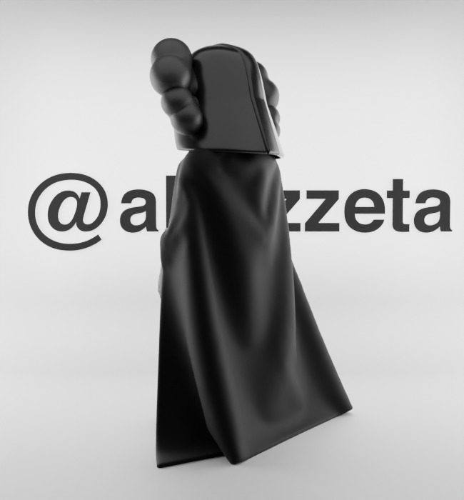 Kaws Darth Vader Textured Low-poly 3D model_14