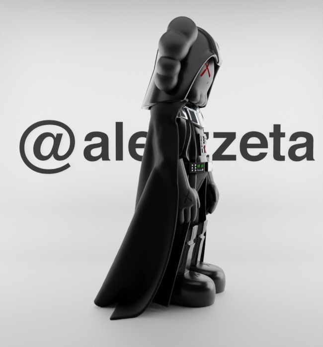 Kaws Darth Vader Textured Low-poly 3D model_30
