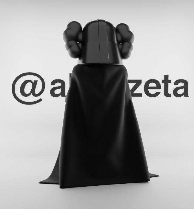 Kaws Darth Vader Textured Low-poly 3D model_18
