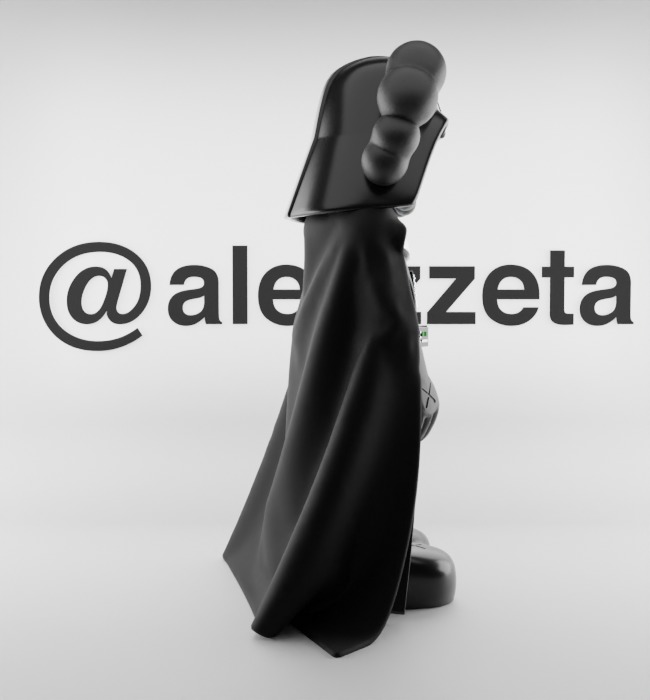 Kaws Darth Vader Textured Low-poly 3D model_27