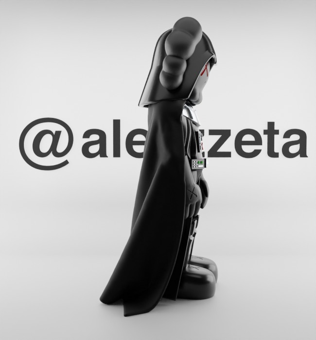 Kaws Darth Vader Textured Low-poly 3D model_29