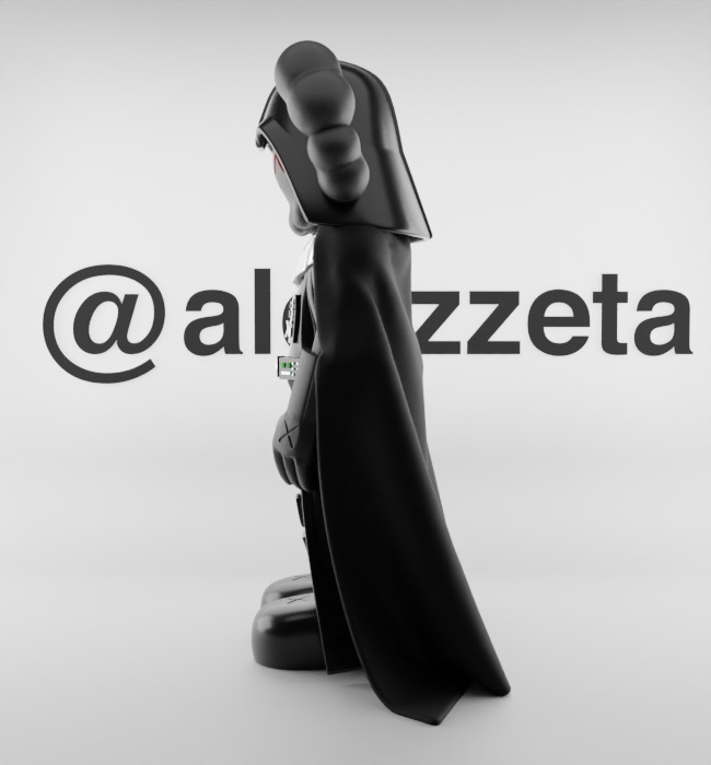 Kaws Darth Vader Textured Low-poly 3D model_10