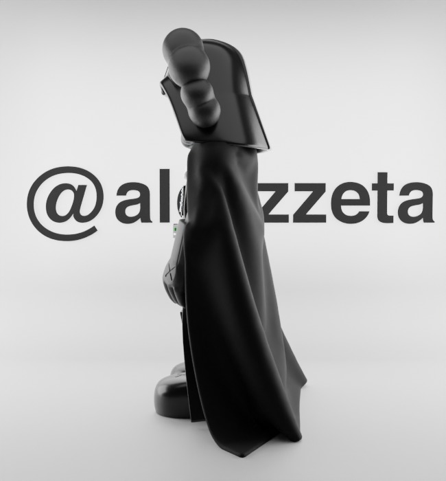 Kaws Darth Vader Textured Low-poly 3D model_11