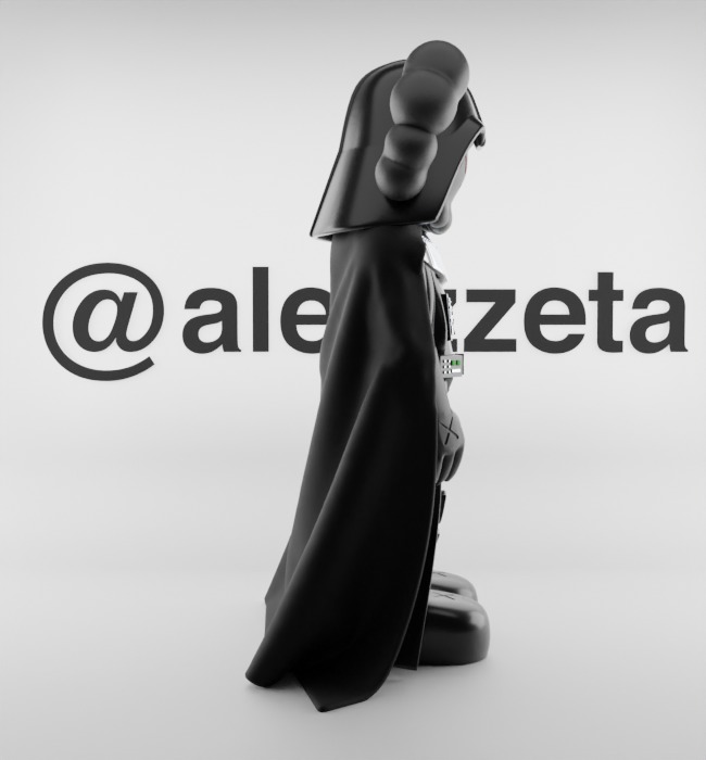 Kaws Darth Vader Textured Low-poly 3D model_28