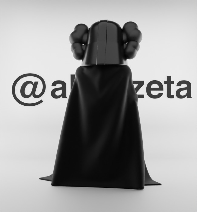 Kaws Darth Vader Textured Low-poly 3D model_20