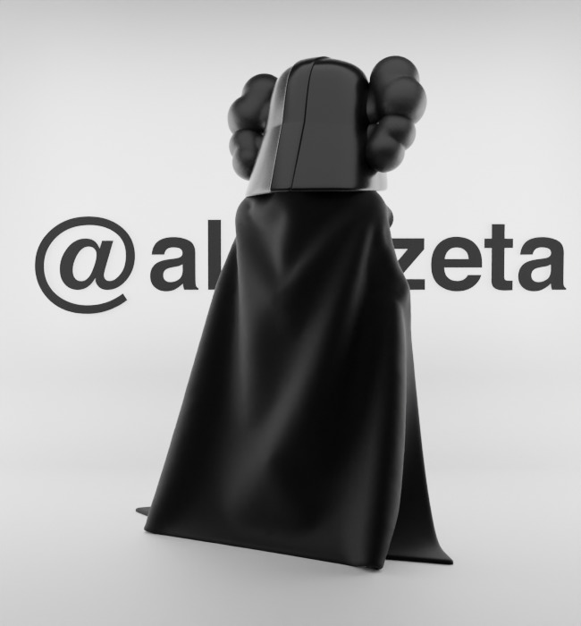 Kaws Darth Vader Textured Low-poly 3D model_22