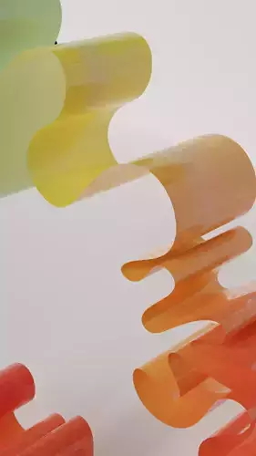 Colorful stripe ribbon on white and black background