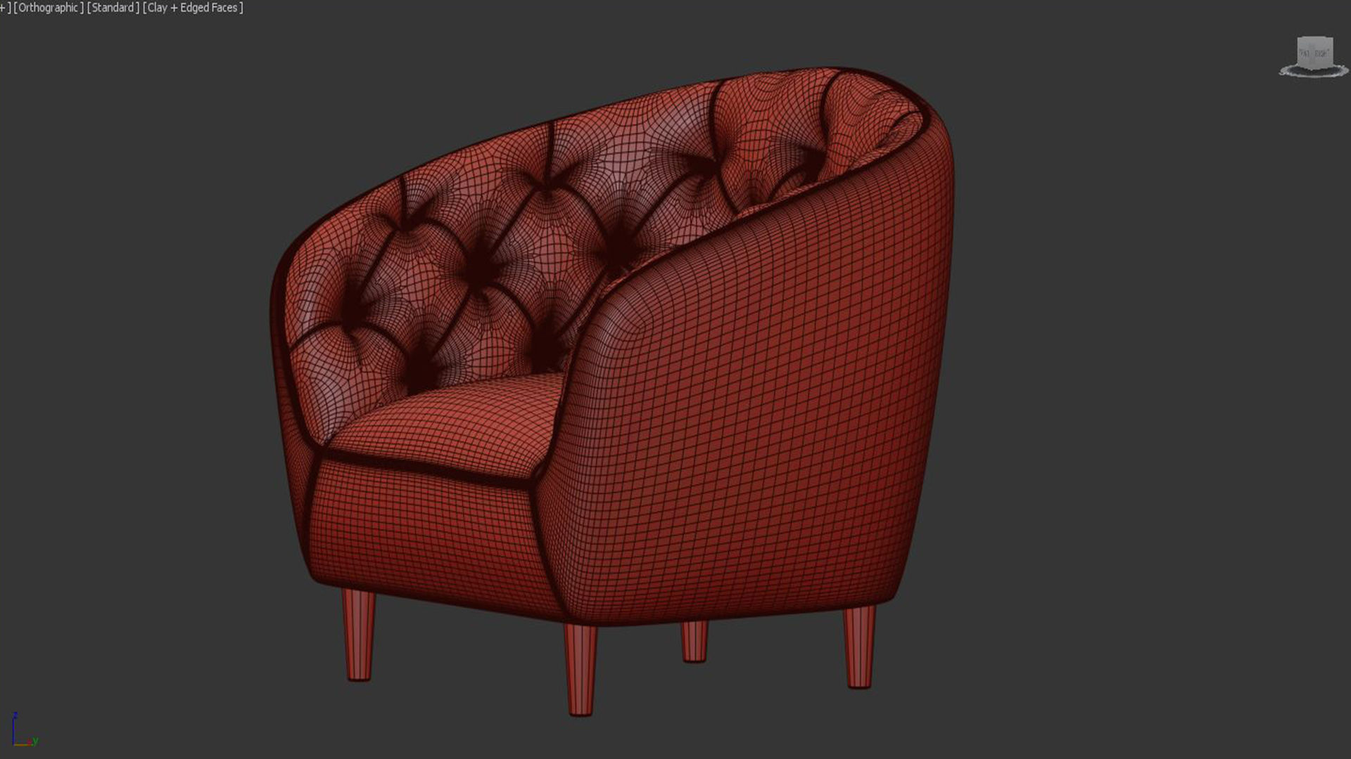 Ria Vic 2 seater quilted sofa Actona 3D model | CGTrader
