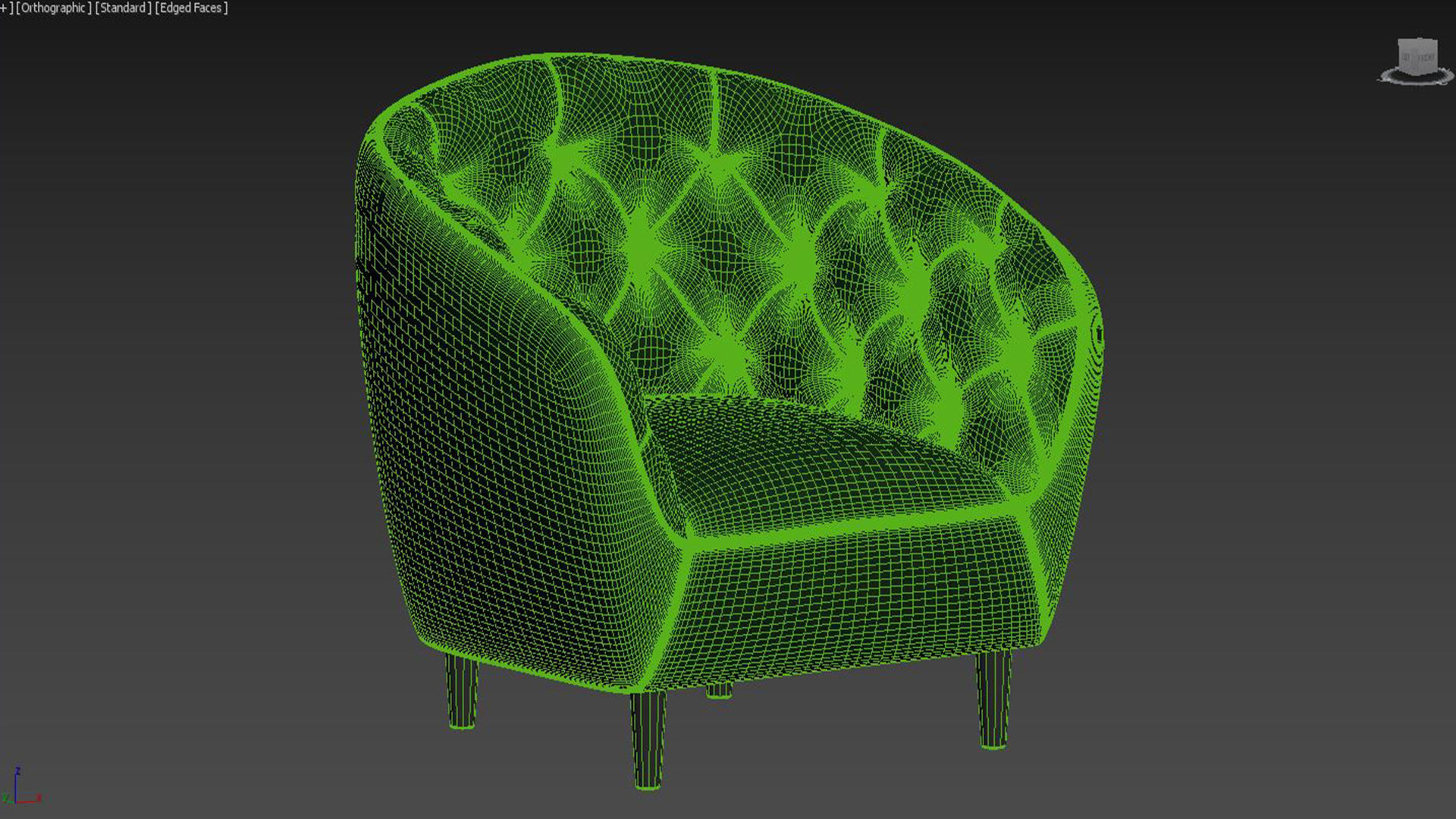 Ria Vic 2 seater quilted sofa Actona 3D model | CGTrader