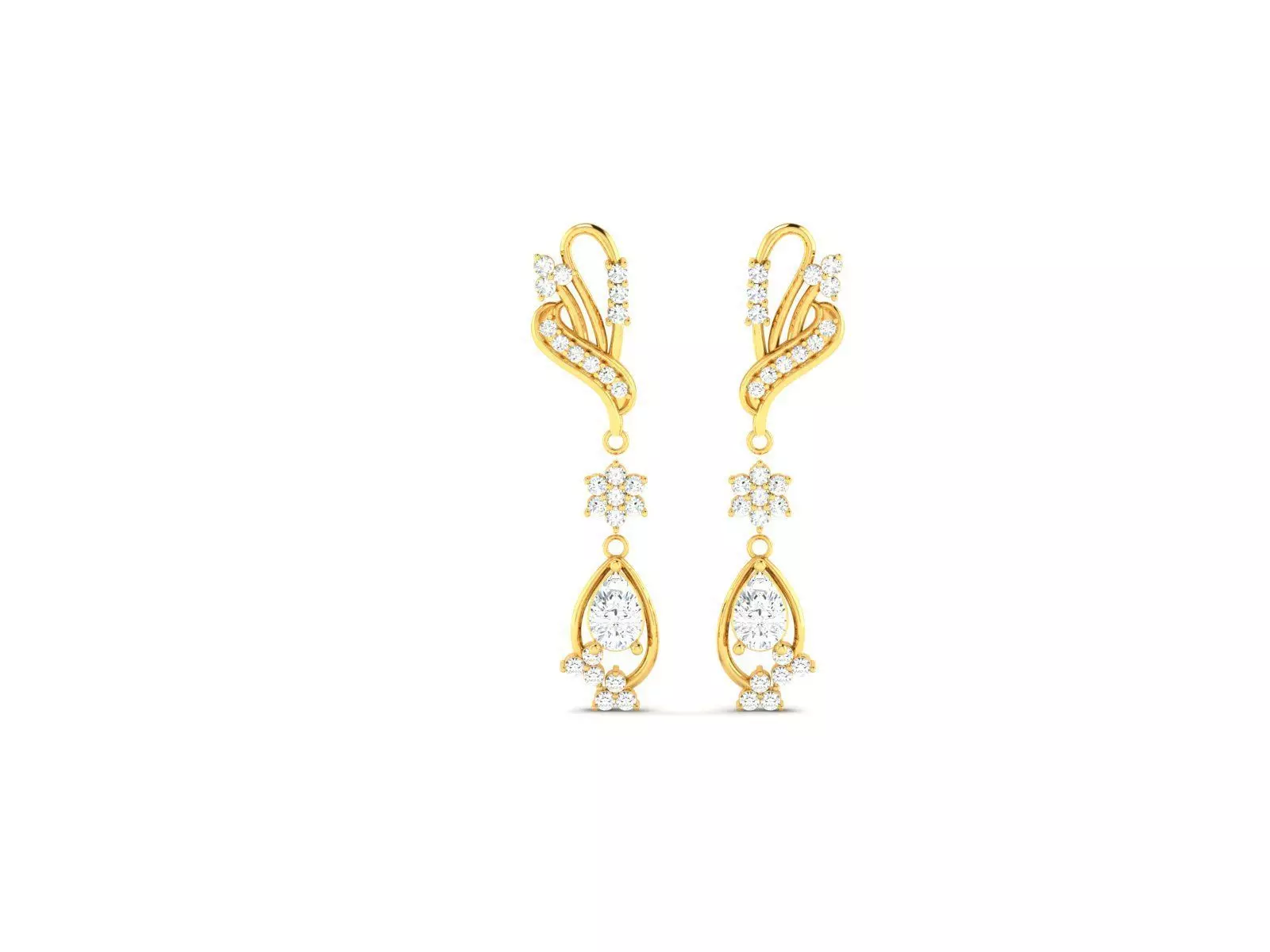Women Earrings 3D print model_0