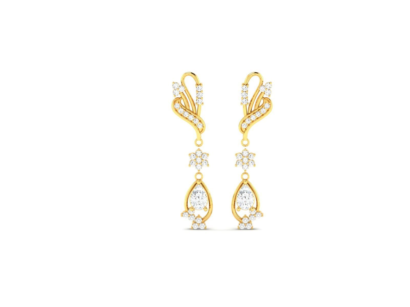 Women Earrings 3D print model_3