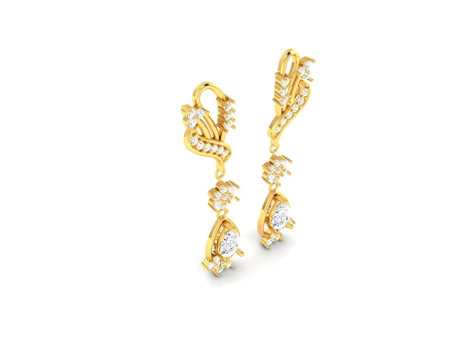 Women Earrings 3D print model_2