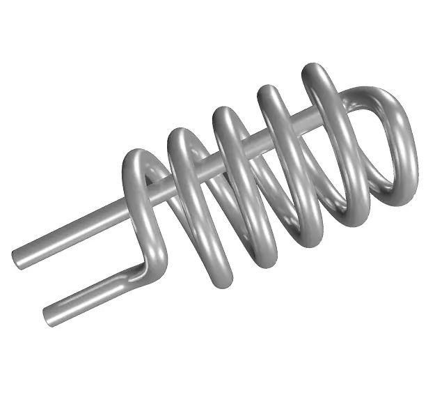 Steel Gyser Heating Coil 3D model_0