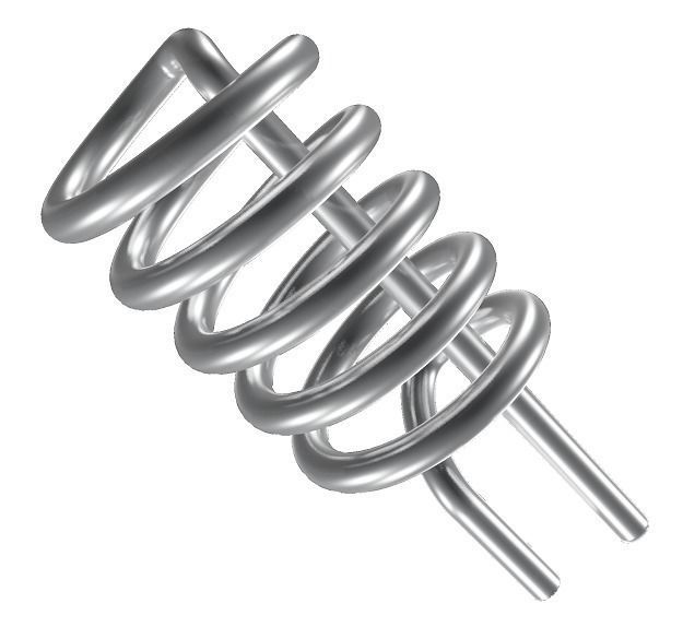 Steel Gyser Heating Coil 3D model_2