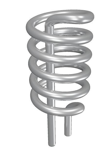 Steel Gyser Heating Coil 3D model_4