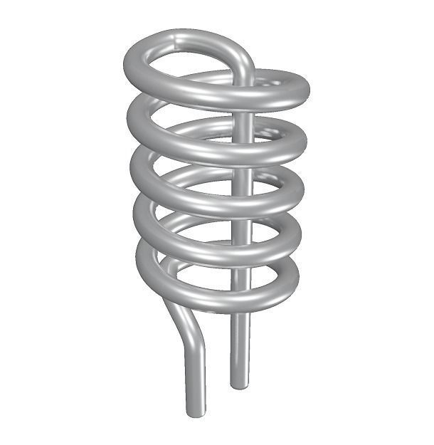 Steel Gyser Heating Coil 3D model_1
